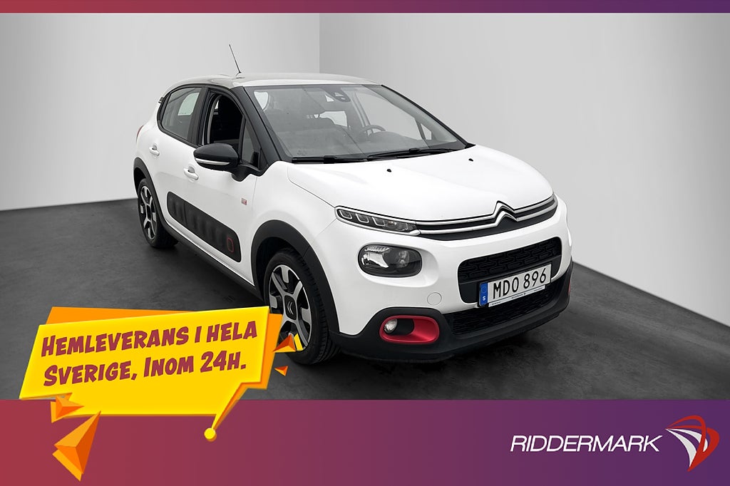 Citroën C3 1.2 VTi 82hk Farthållare CarPlay PDC