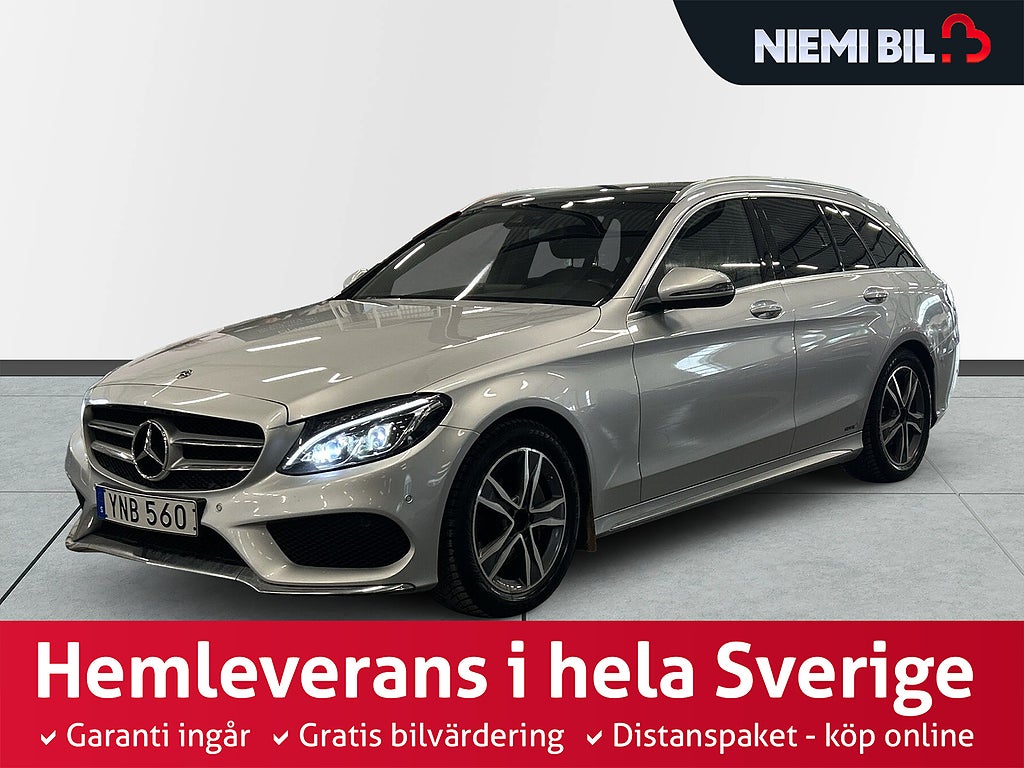 Mercedes-Benz C 220 d 9G AMG S&V-hjul/Pano/Drag/Kamera/Burmester/Skinn