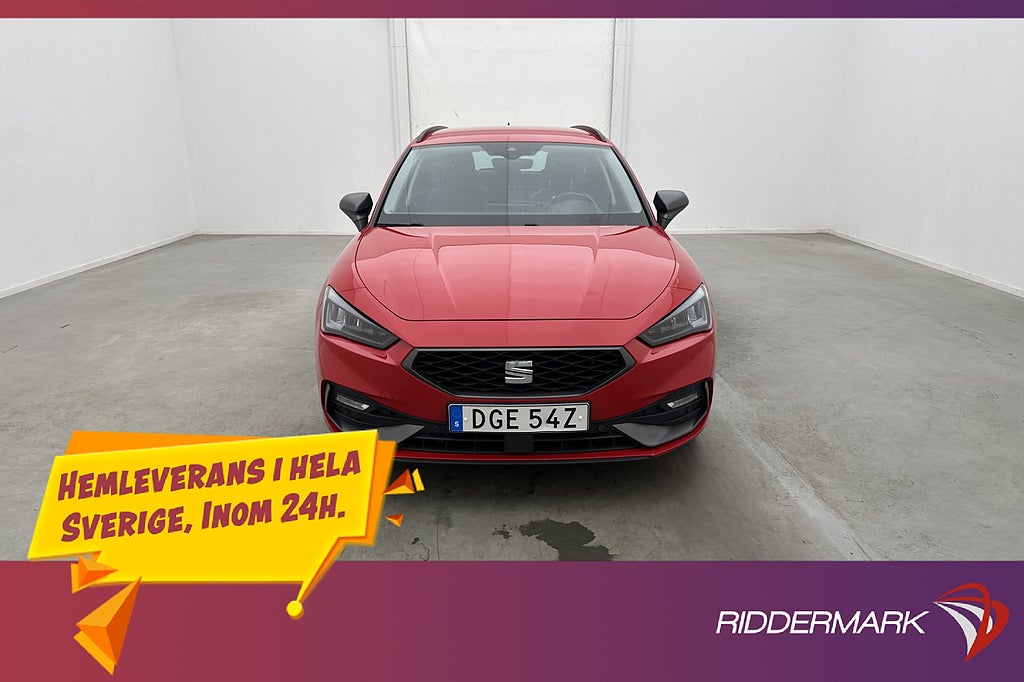 Seat Leon ST E-Hybrid FR Cockpit CarPlay Kamera Rattvärme