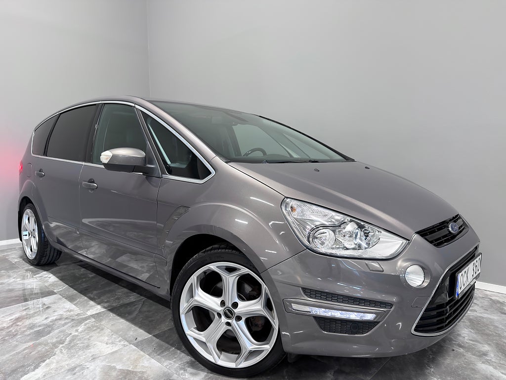 Ford S-Max 2.0 TDCi Auto/7Sit/Drag/Värmare/Skinn/Panorama/NyKamrem