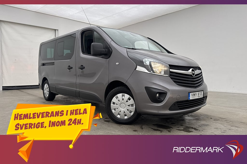 Opel Vivaro Lång Kombi B-Kamera Farthållare 9-Sits Moms