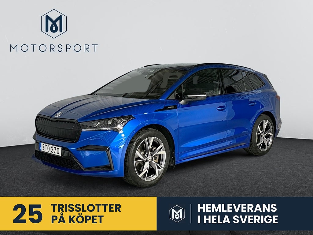 Skoda Enyaq iV 80x Sportline Dragkrok Adaptiv-fart Värmepump Kamera