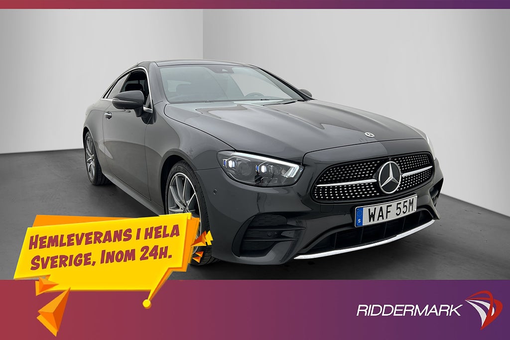 Mercedes-Benz E 200 Coupé 197hk AMG Pano P-Värm Burm SE SPEC