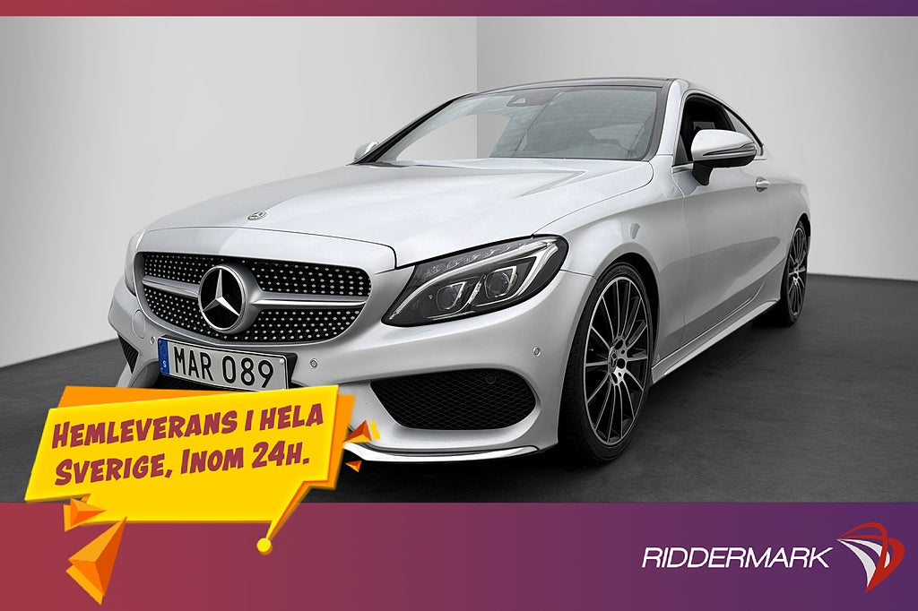 Mercedes-Benz C 300 Coupé 245hk AMG B-Kamera