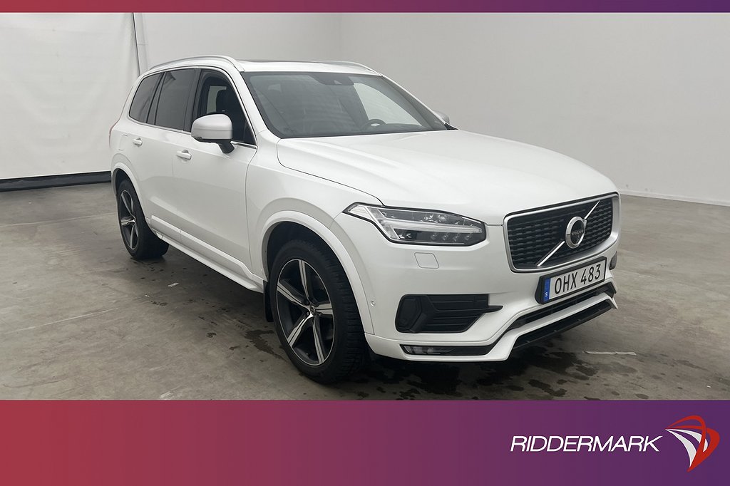 Volvo XC90 D5 AWD R-Design 7-sits VOC Pano B&W Luft HUD Drag