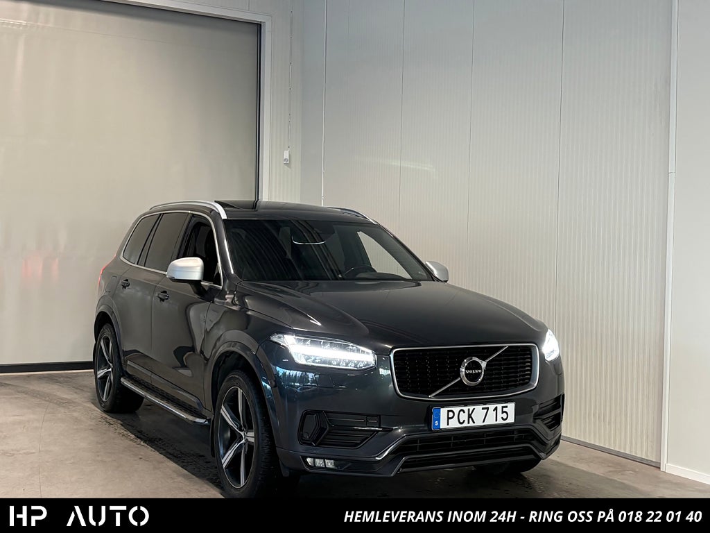 Volvo XC90 D5 AWD Polestar 240hk R-Design Pano B&W D-värm Drag