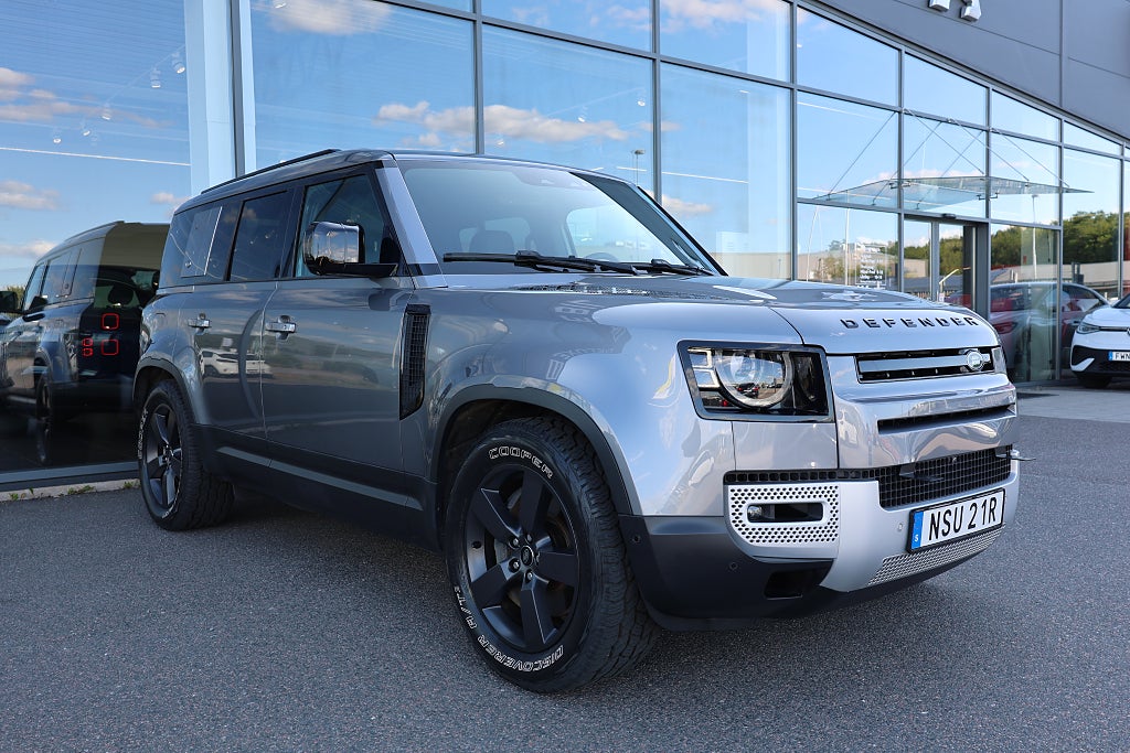Land Rover Defender P400e PHEV AWD 400HK PANO, MERIDIAN, VÄRMARE, 360°