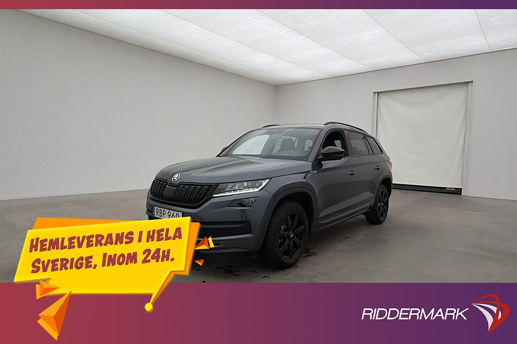 Skoda Kodiaq TDI 4x4 Sportline 7-Sits Pano Canton Värm Drag
