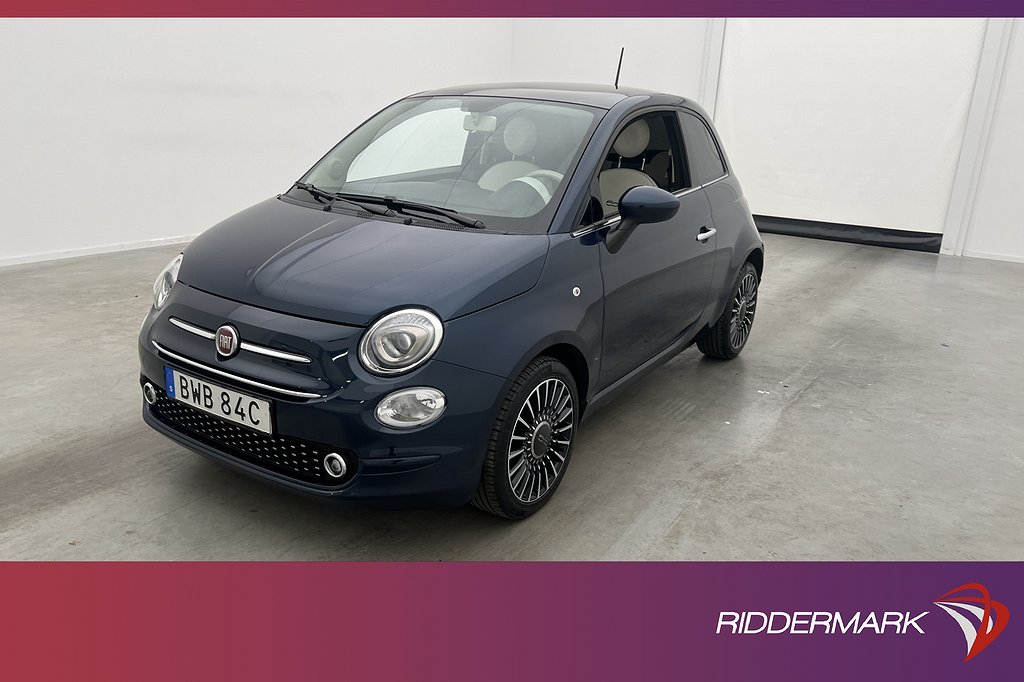 Fiat 500 1.2 8V 69hk Lounge Pano Sensorer Farthållare