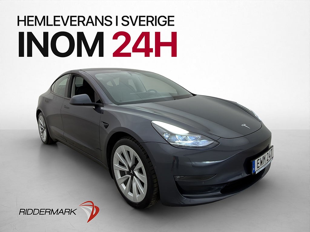 Tesla Model 3 Long Range AWD 440hk AP Svensksåld En ägare