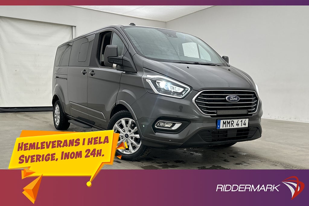 Ford Tourneo Custom Titanium Lång Värmare Drag Kamera Skinn