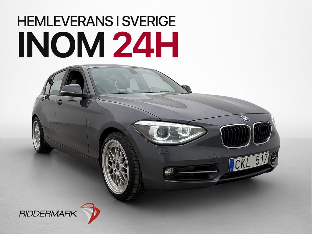 BMW 120 d 184hk Sport line Sensorer Värmare Farthållare Drag