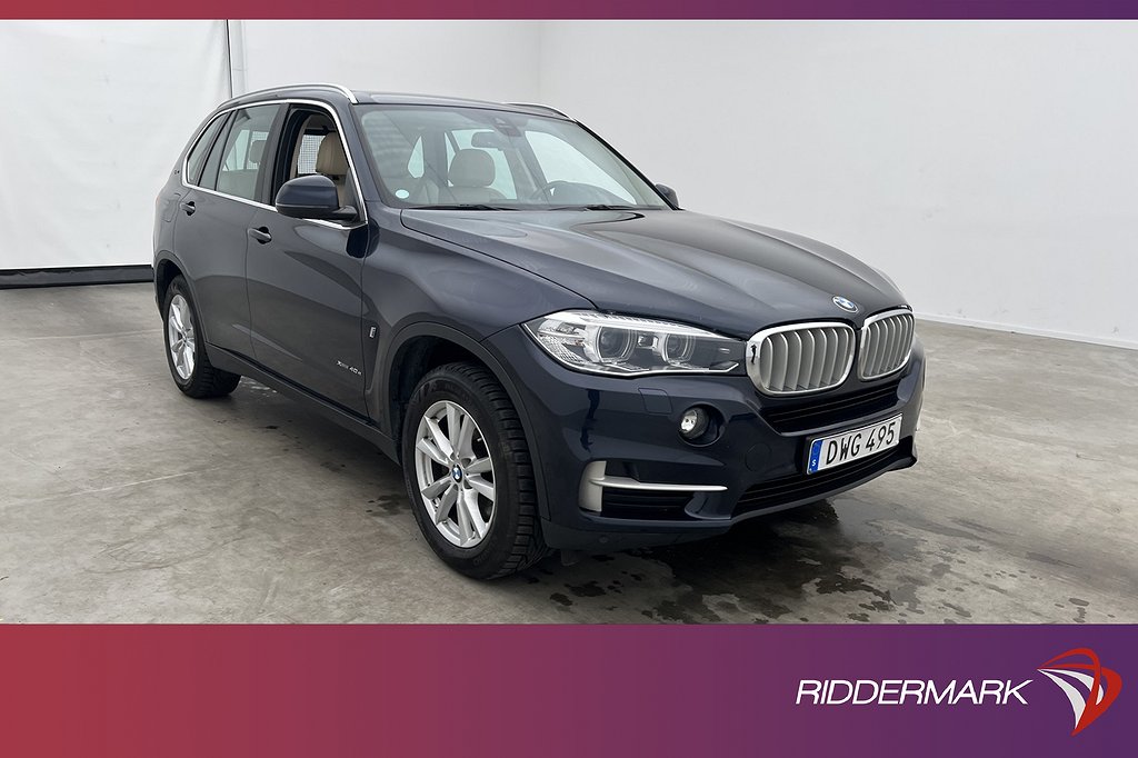 BMW X5 xDrive40e 313hk Navi Sensorer Skinn Elstolar Keyless