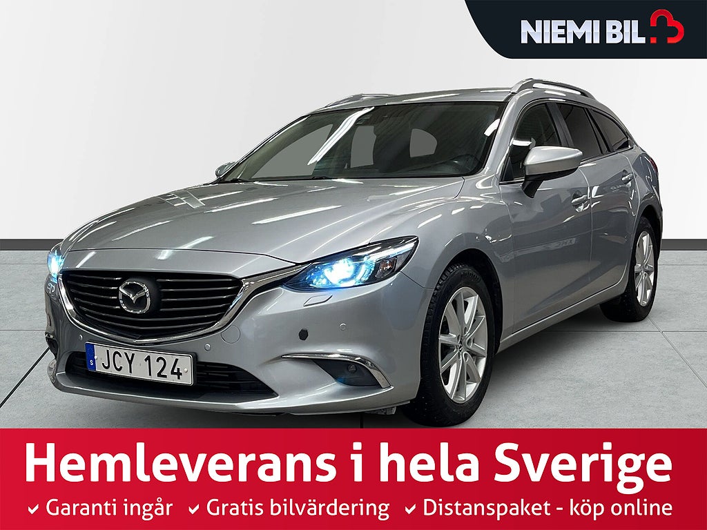 Mazda 6 Wagon 2.2 AWD Drag/MoK-värm/SoV-däck/Navi/P-sens