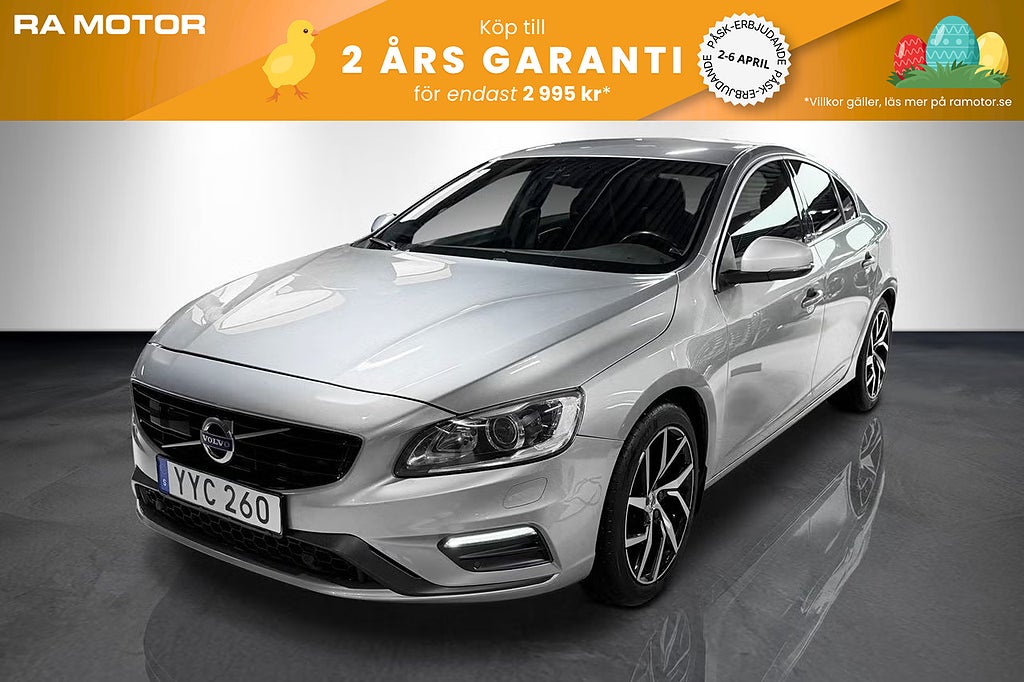 Volvo S60 D4 190hk R-Design |Drag|VOC|HK ljud|Kamera|Navi| 2018