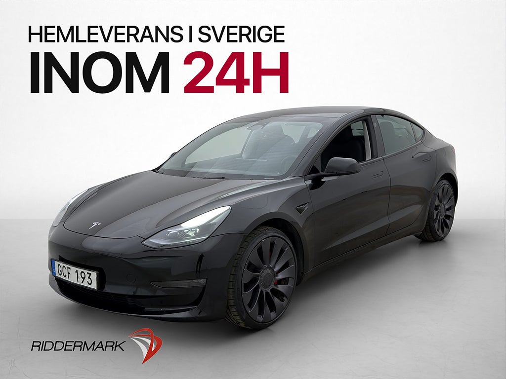 Tesla Model 3 Performance Svensksåld Rattvärme MOMS