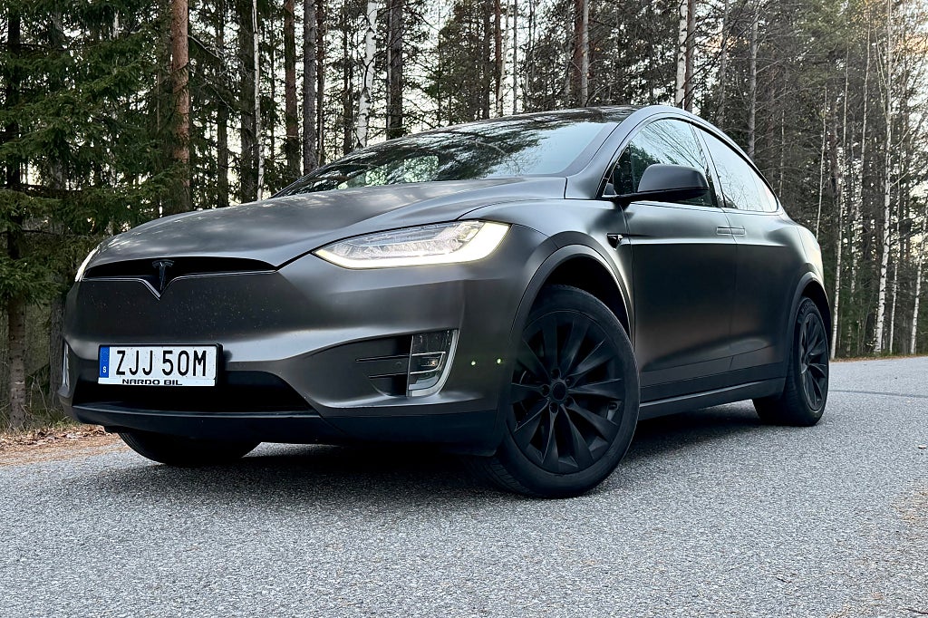 Tesla Model X 100D|FSD|AWD|Dragkrok|6-sits|Backkamera|Folierad