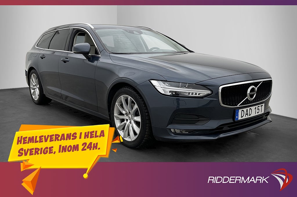 Volvo V90 D4 AWD Momentum Värmare BLIS Läder Kamera Drag