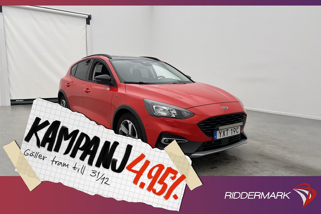 Ford Focus Active EcoBoost 125hk M&K-Värm Kam 4,95% Ränta