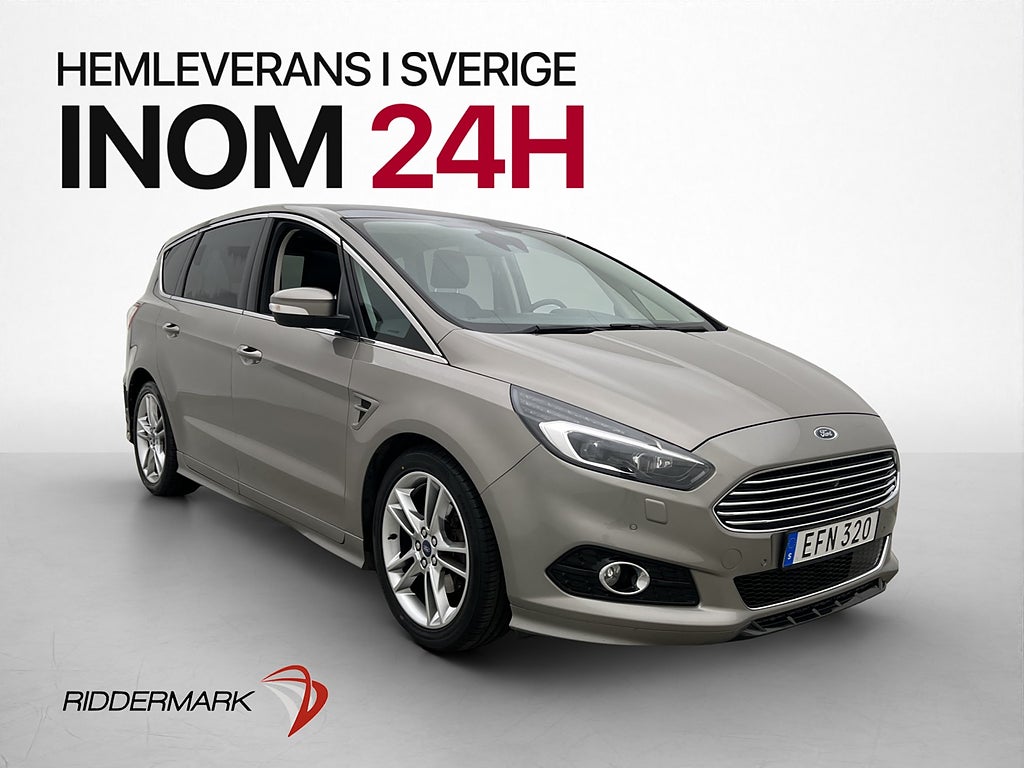 Ford S-Max 2.0 240hk Business 7-Sits Pano Kamera Navi Drag
