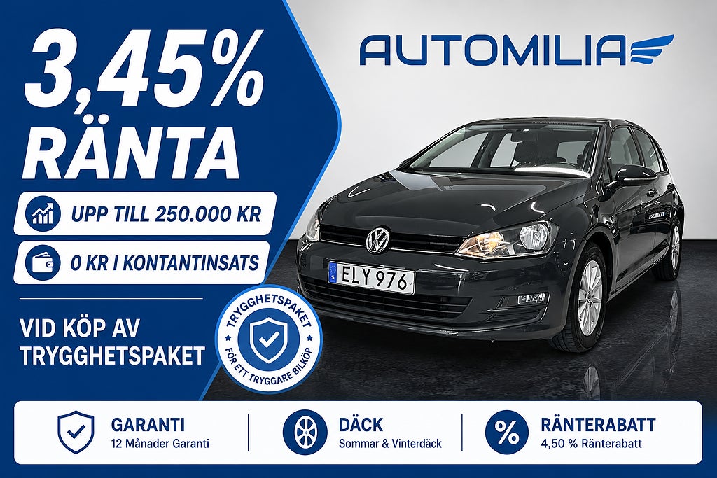 Volkswagen Golf 1.2 TSI Trendline, LÅGA MIL, SUPERLÅG RÄNTA - 3,45%