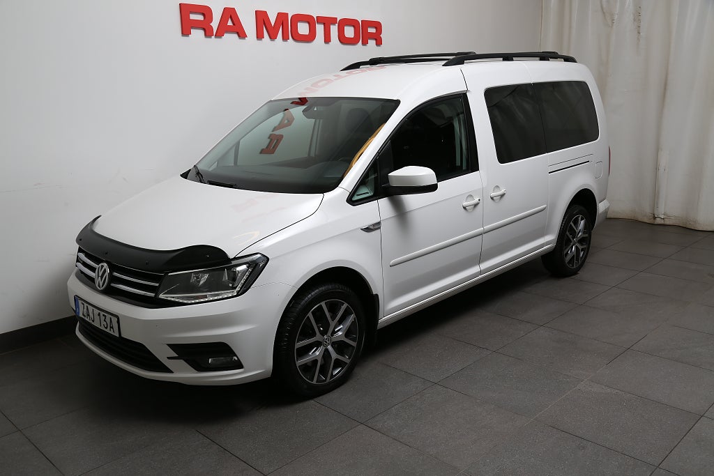 Volkswagen Caddy Maxi Life 2,0 TDI 4M Comfortline 7-sits Värmare Drag 2020