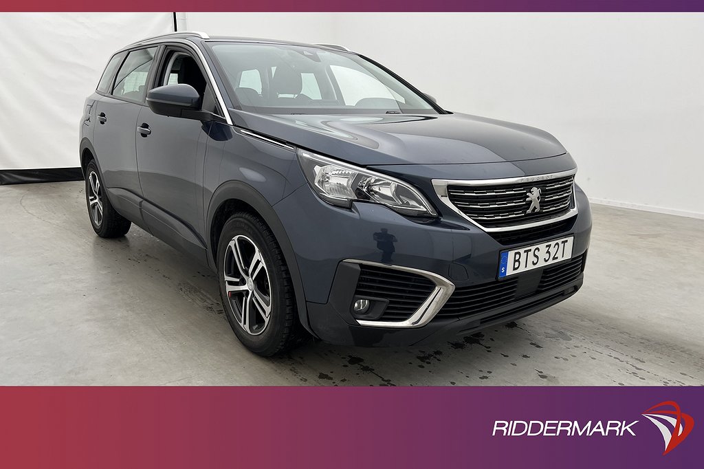 Peugeot 5008 PureTech 130hk 7-sits CarPlay Sensorer 1-Bruk