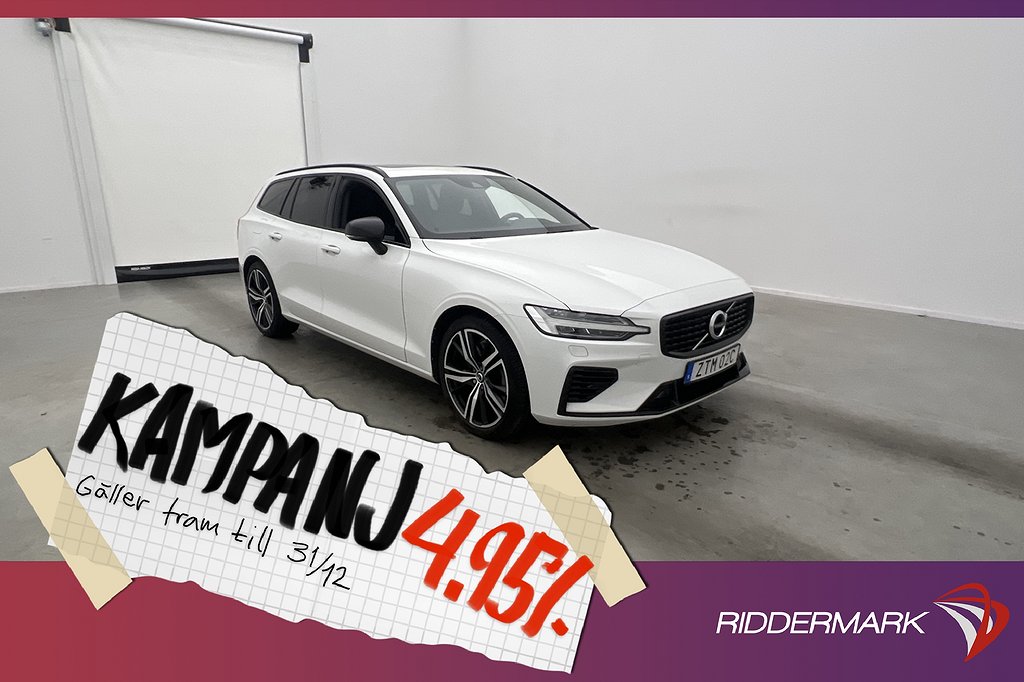 Volvo V60 T8 392hk R-Design VOC Värm Pano Kame 4,95% Ränta