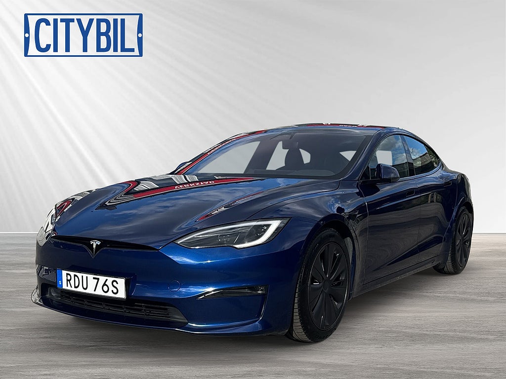 Tesla Model S Long Range AWD 670hk - HW4 - 1 ägare - Dragkrok - Yoke