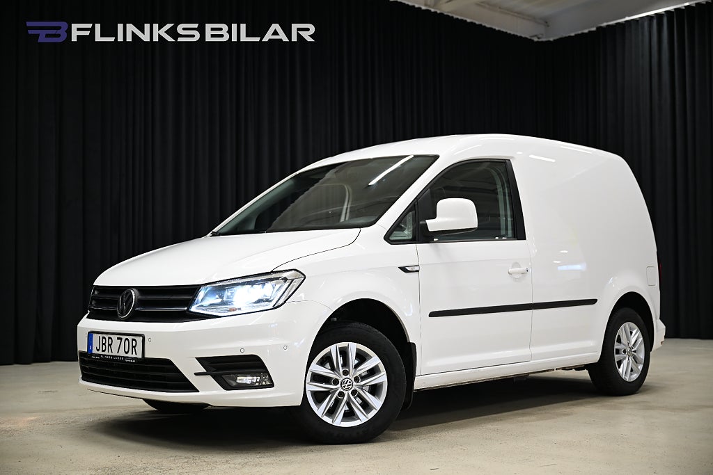 Volkswagen Caddy DSG 102HK Nedlackad|LED|Inredd|Girafflucka|Moms|SeUtr!