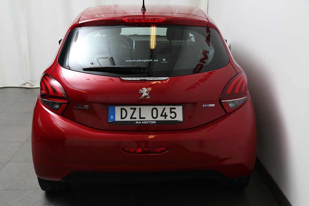 Peugeot 208 1,2 PureTech 82hk Active 5D Bluetooth Ny kamrem 2017