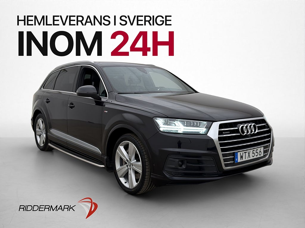 Audi Q7 TDI V6 Q S-Line 7-Sit Cockpit Luftfjädring BOSE Drag