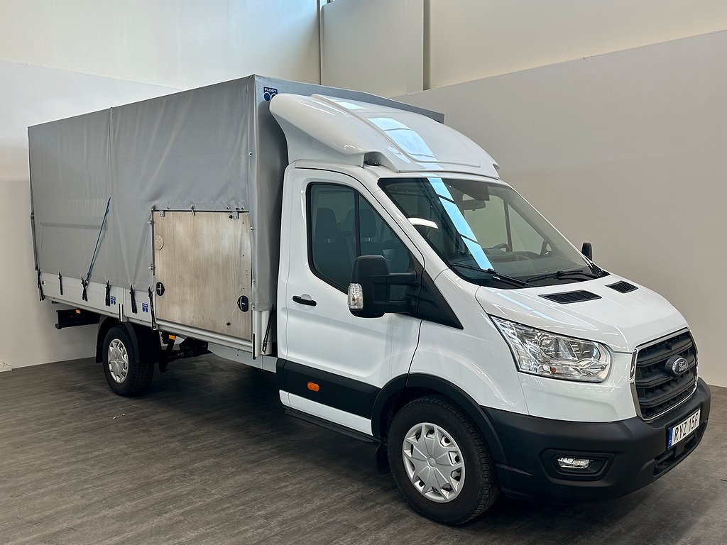 Ford Transit 350 Chassi Cab 2.0 130hk Flak 4,1m Garanti 1år!