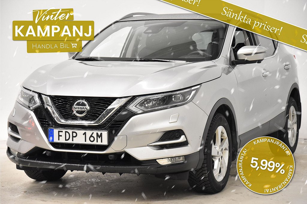 Nissan Qashqai 1.3 Aut 360º Navi Adaptiv-Farth Nybes SoV-Hjul 160hk