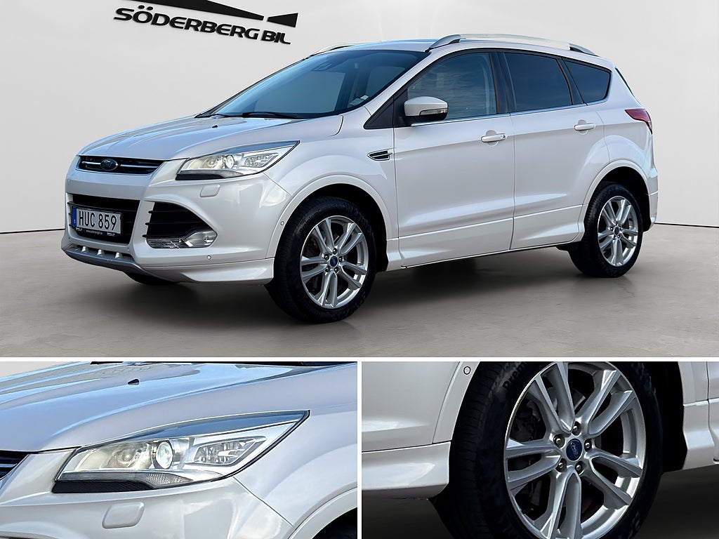 Ford Kuga 2.0 TDCi 180hk AWD Titanium X Pano Drag Bkam 1 brukare