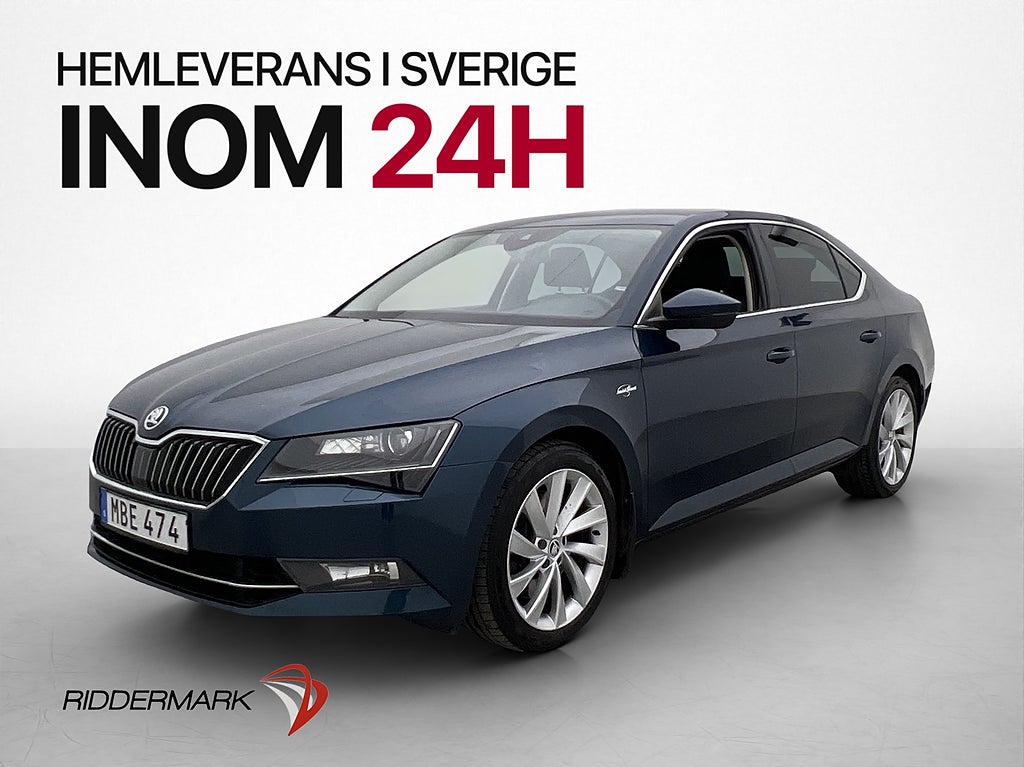 Skoda Superb 4x4 280hk L&K Drag Värmare Skinn Canton Kamera