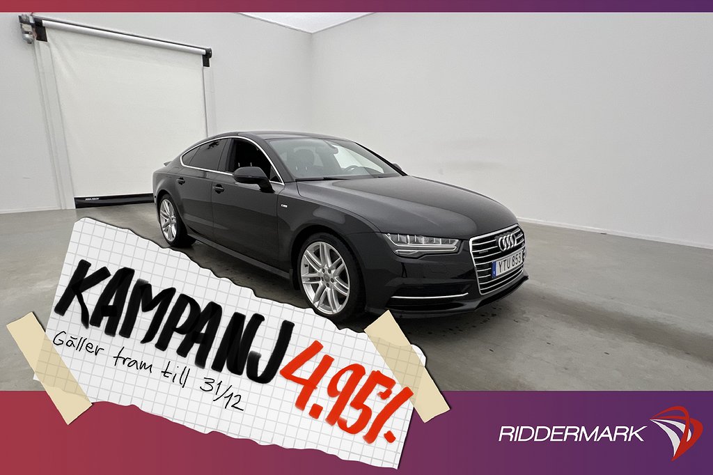 Audi A7 Sportback 2.0 TFSI Quattro S-Line Skinn 4,95% Ränta