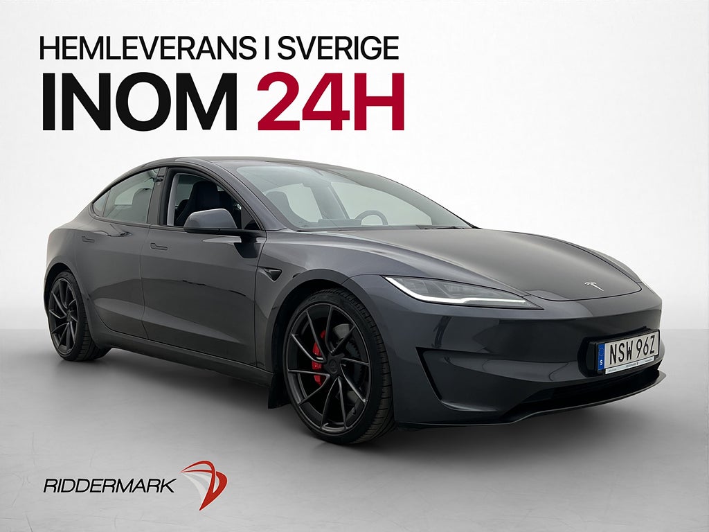 Tesla Model 3 Performance AWD Svensksåld Panorama Skärm-Bak