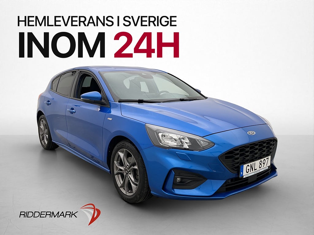 Ford Focus 1.0 125hk ST-Line Kamera Navi Rattvärme Keyless