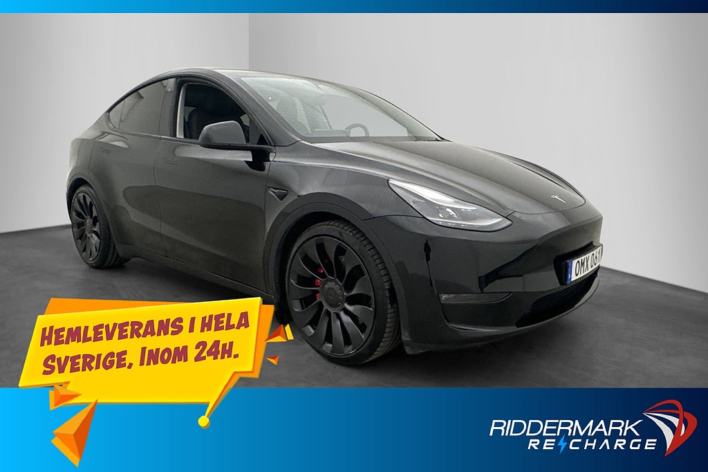 Tesla Model Y Performance AWD Autopilot Dragkrok Svensksåld