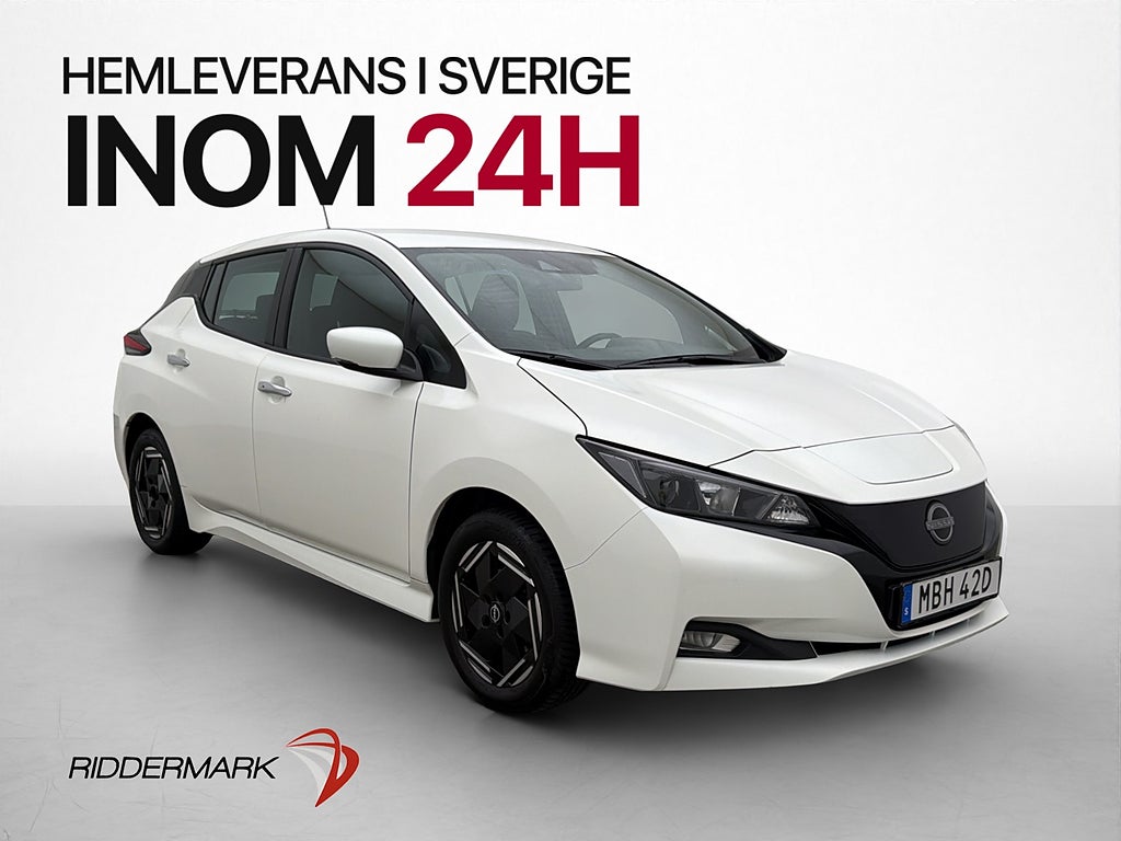 Nissan Leaf 40 kWh Kamera Rattvärme Adaptiv-Fart CarPlay