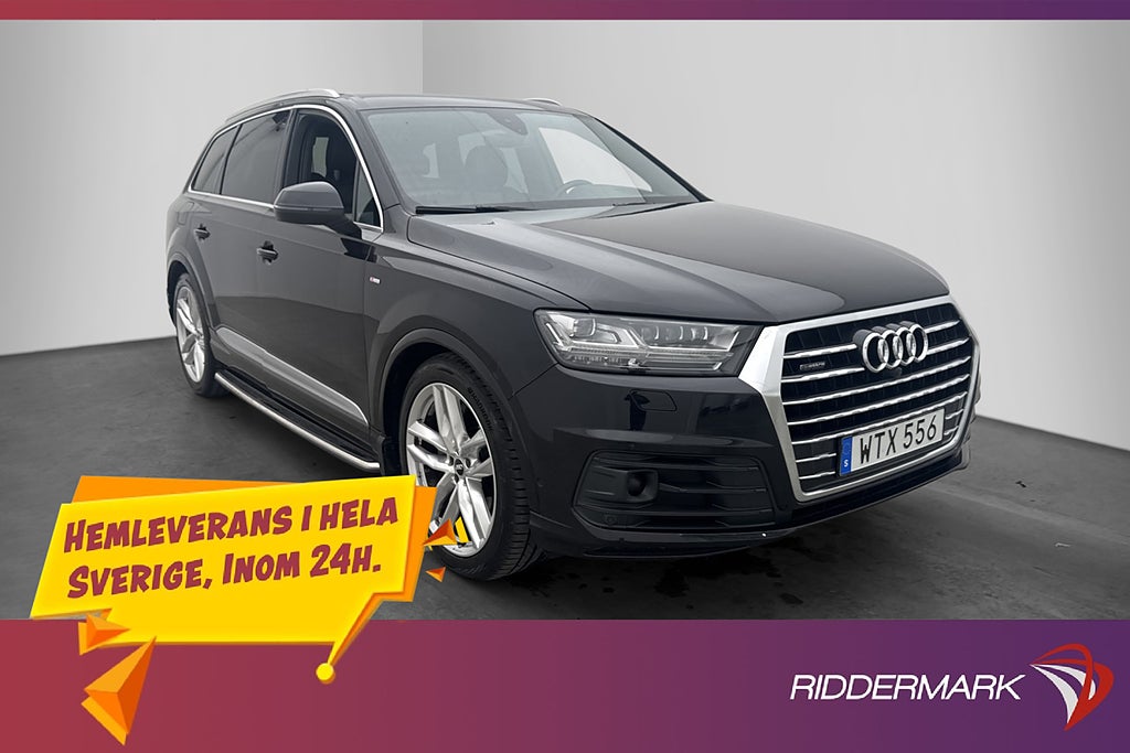 Audi Q7 TDI Q 272hk S-Line 7-Sits BOSE Cockpit Luftfjädring