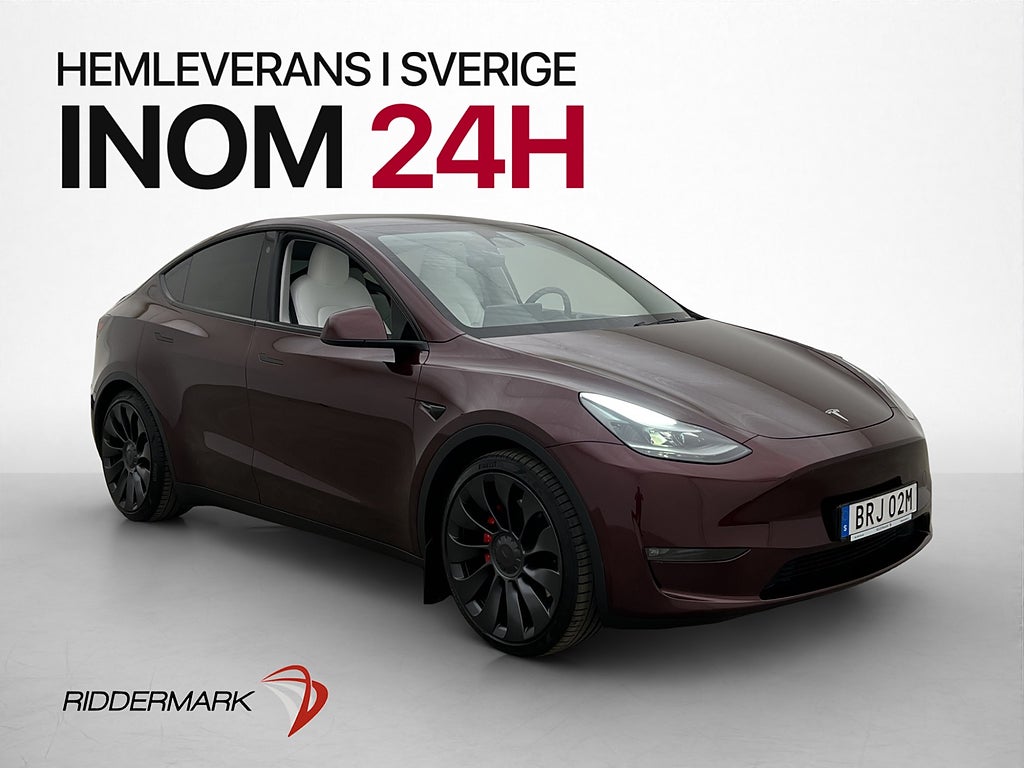 Tesla Model Y Performance Autopilot Dragkrok Svensksåld