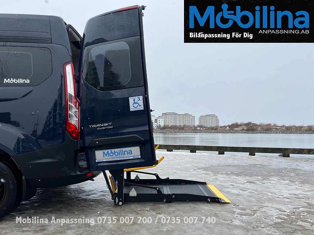 Ford Transit Custom Handikappanpassad Rullstolsbil 
