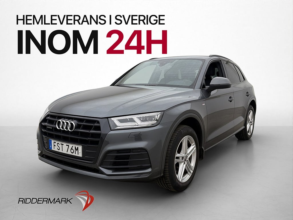 Audi Q5 45 TFSI Quattro 245hk S-line Drag Kamera Skinn/Tyg