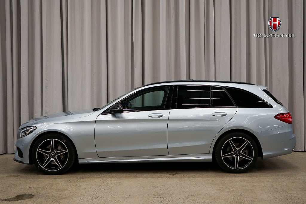 Mercedes-Benz C 200 T AMG Line Pano Drag Burmester 360 Läder IHC+ Night