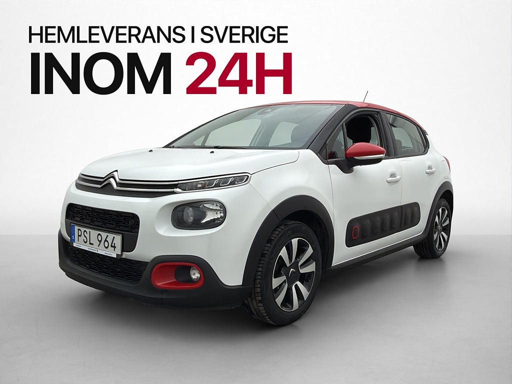 Citroën C3 1.2 PureTech M&K-Värmare Drag CarPlay Sensorer