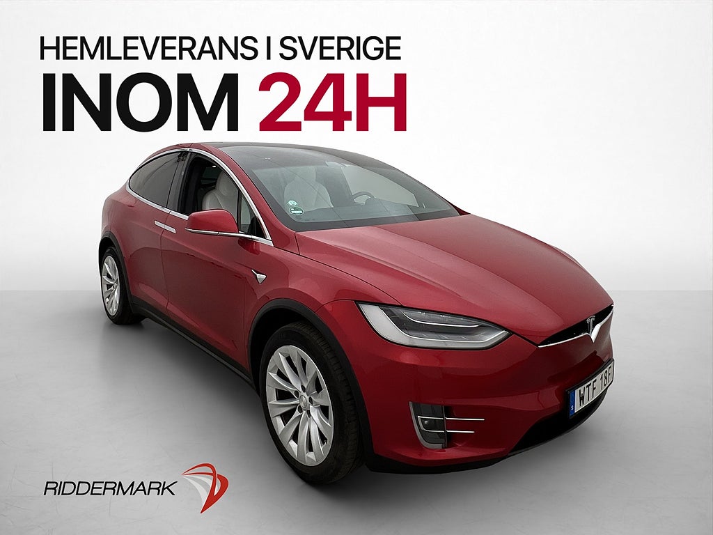Tesla Model X Long Range Autopilot Ljus Interiör Dragkrok