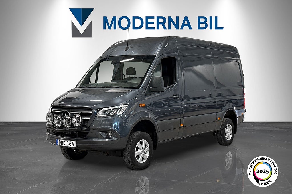 Mercedes-Benz Sprinter 319 CDI 3.0 V6 190hk 4x4 Skinn Drag D-värm Adaptiv Bkam