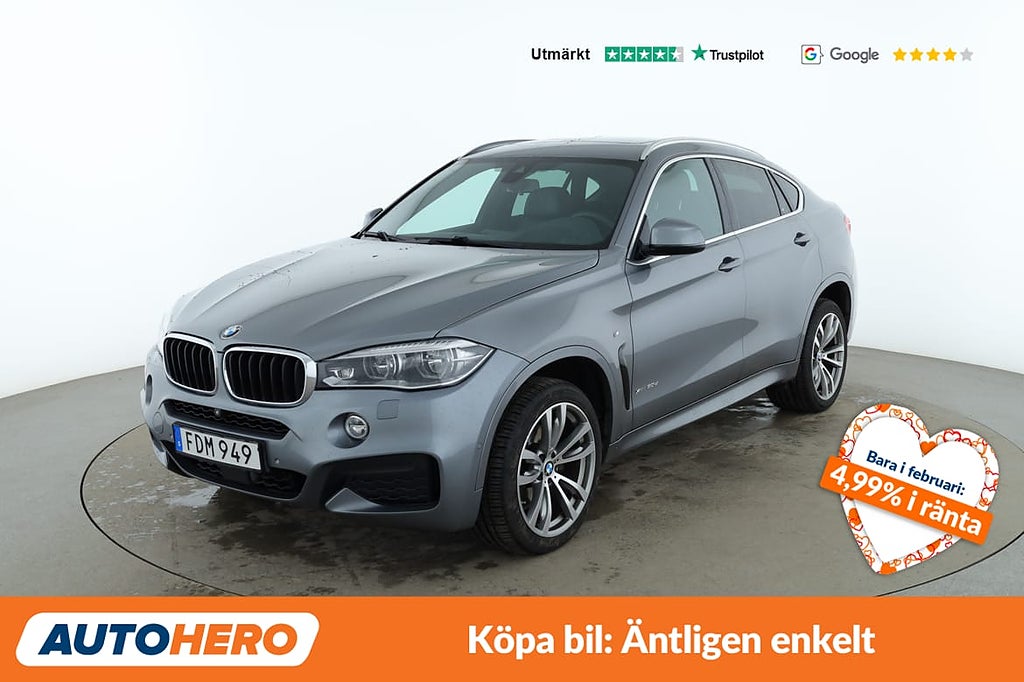 BMW X6 xDrive30d M Sport / Panorama, H/K, Dragkrok, GPS